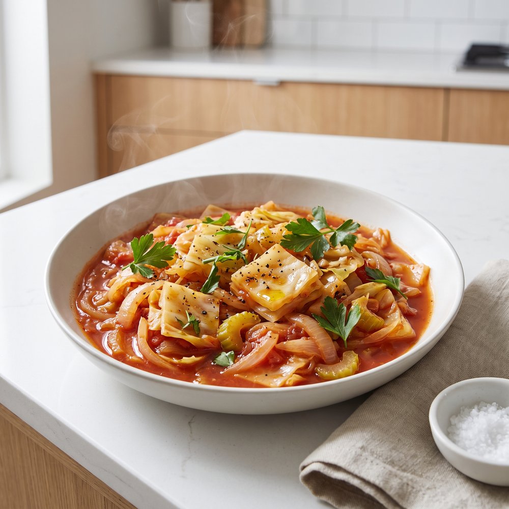 Tomato-Braised Cabbage