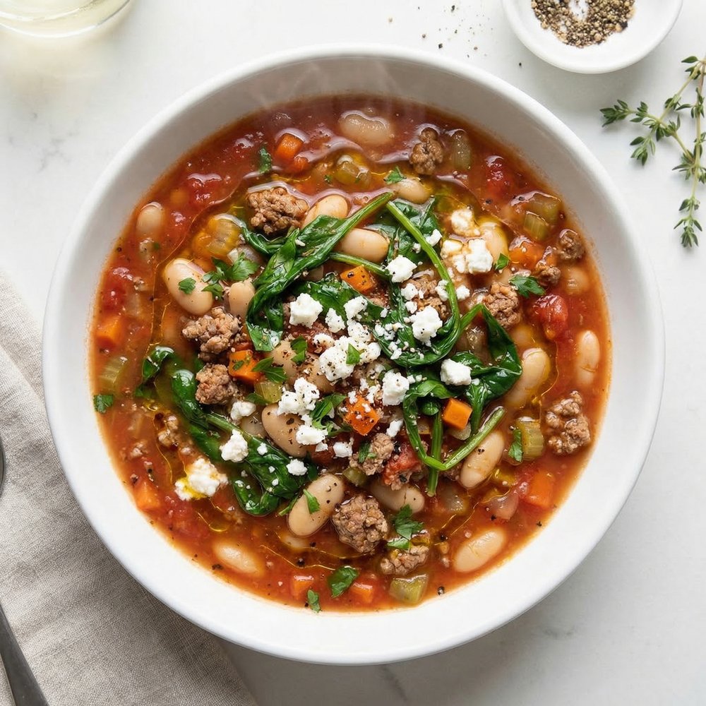 Hearty Lamb and White Bean Soup
