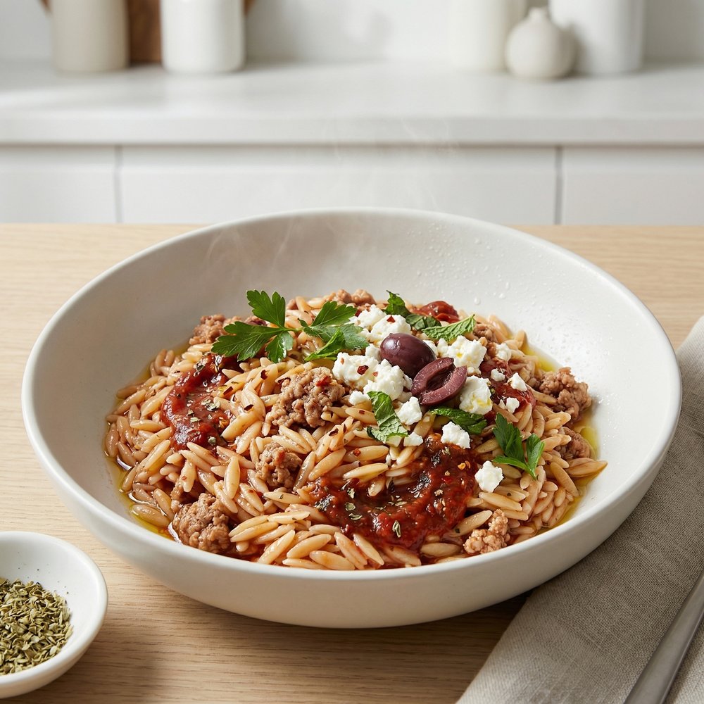 Greek Lamb and Orzo