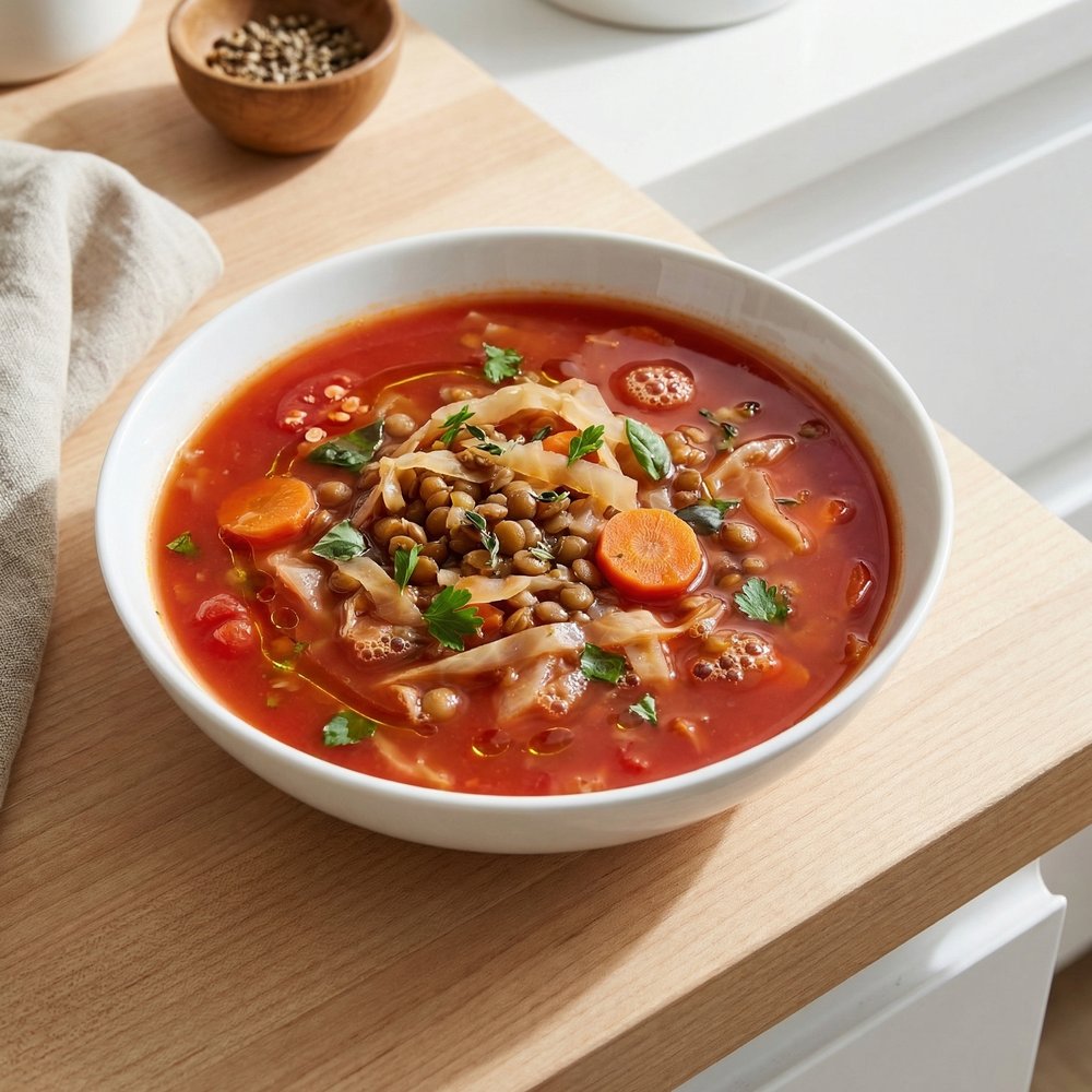 Hearty Winter Lentil and Vegetable Soup