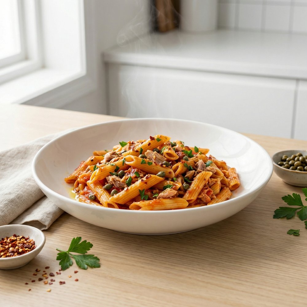 Penne with Tomato-Caper Tuna