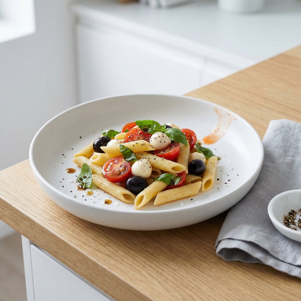 Penne, Tomato, and Mozzarella Salad