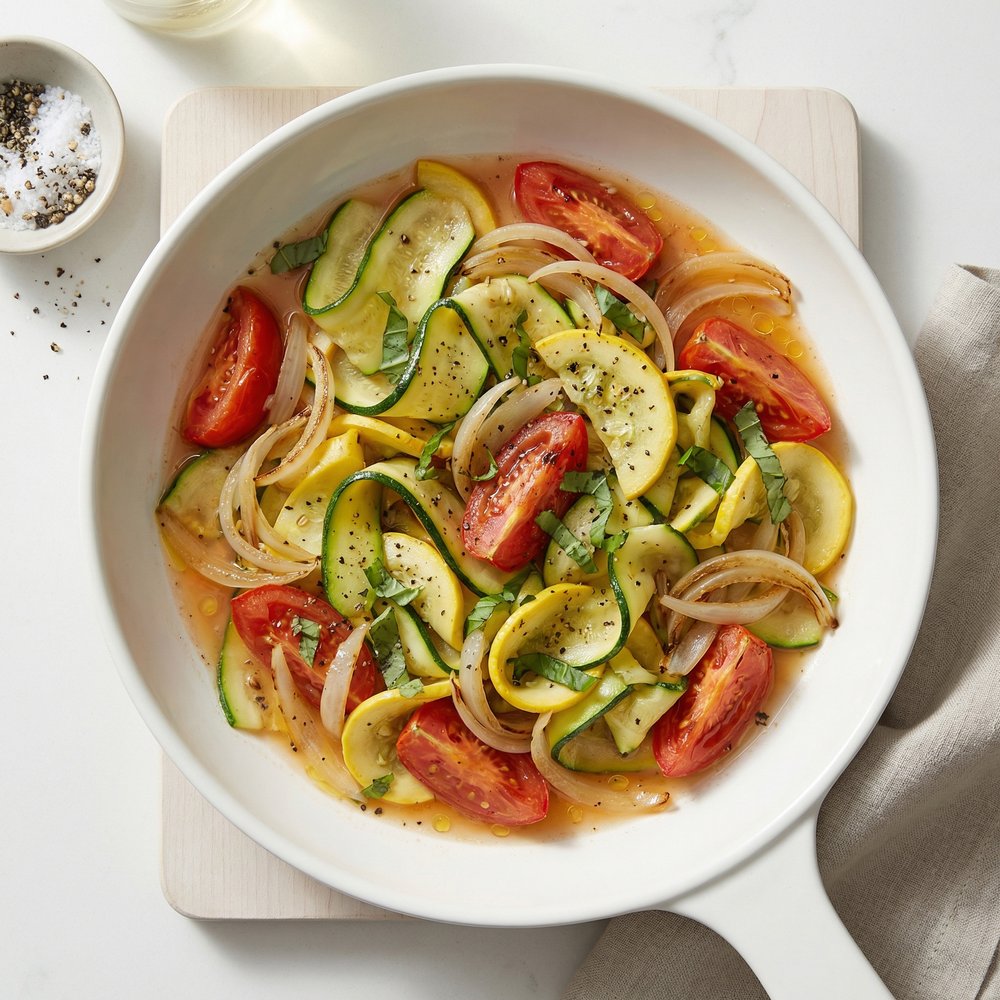 Tomato Zucchini Squash Skillet