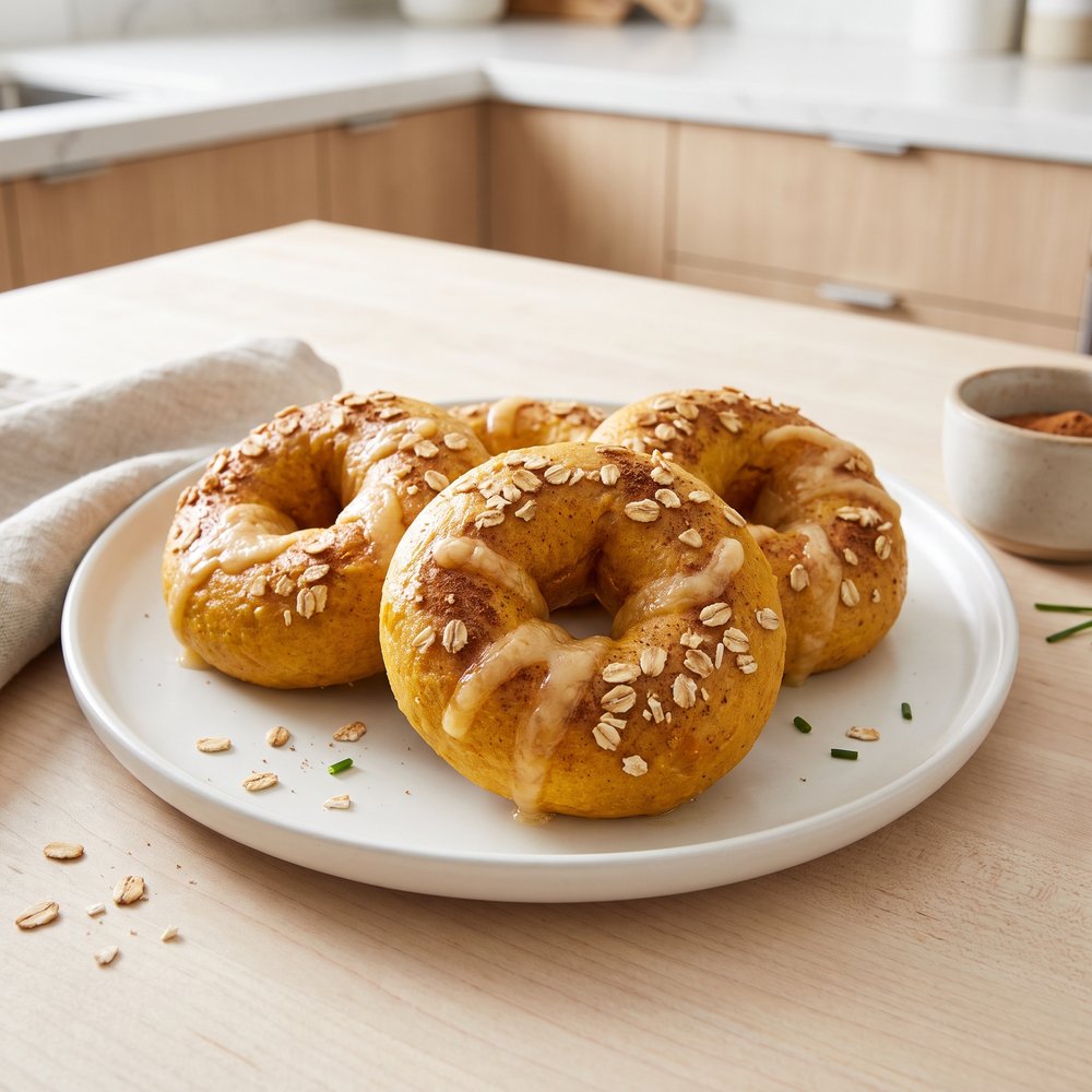 Tori's Pumpkin Bagels in the Air Fryer