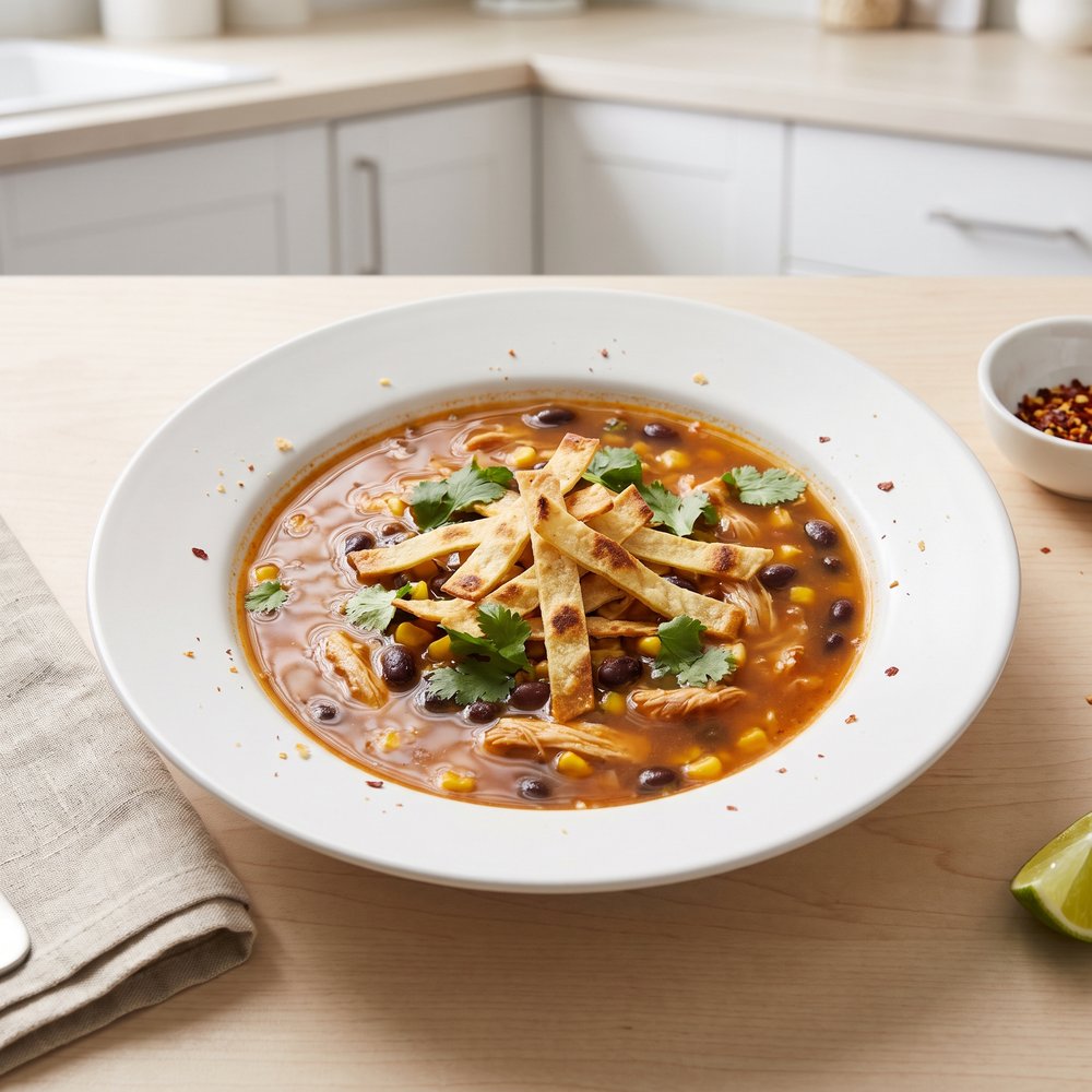 Tortilla Soup with Rotisserie Chicken