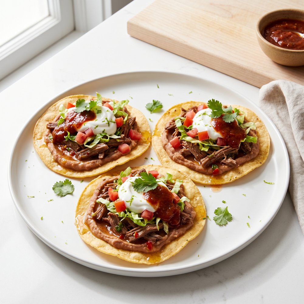 Tostadas de Salpicon (Shredded Beef)