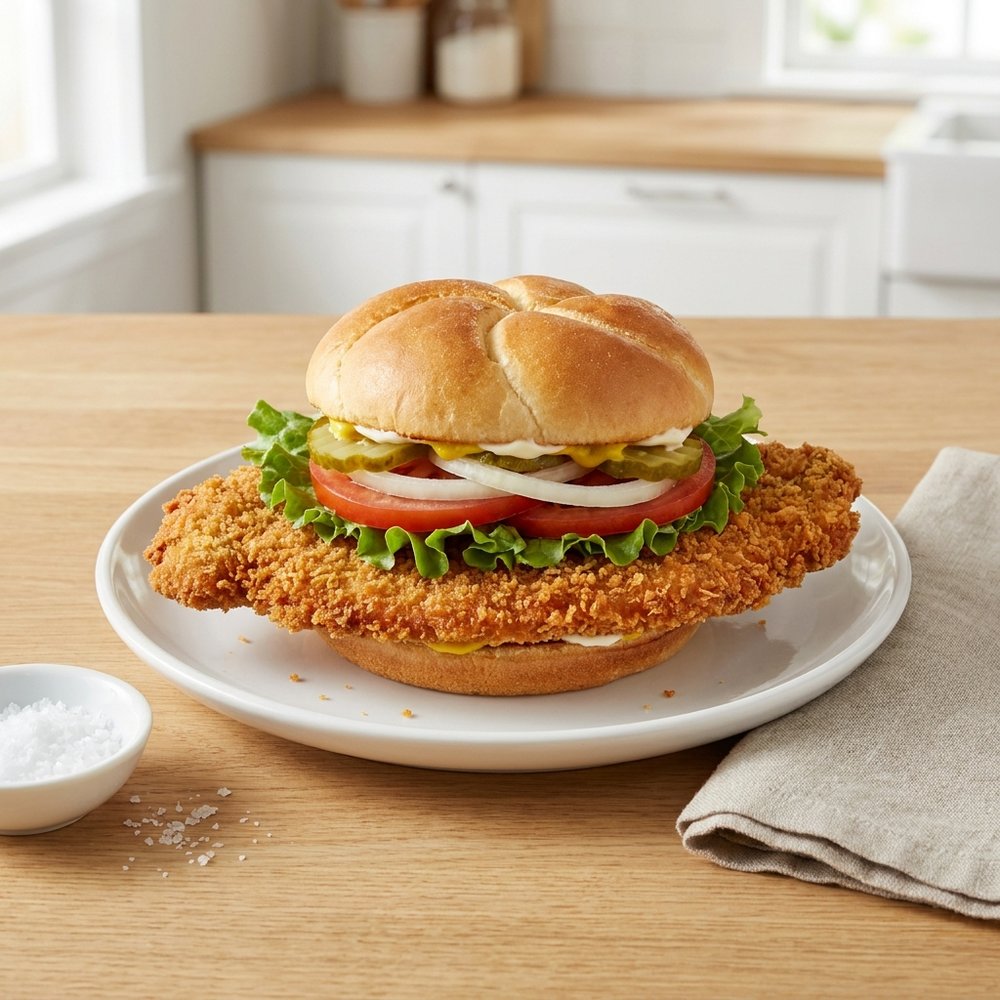 Traditional Indiana Breaded Tenderloin Sandwich