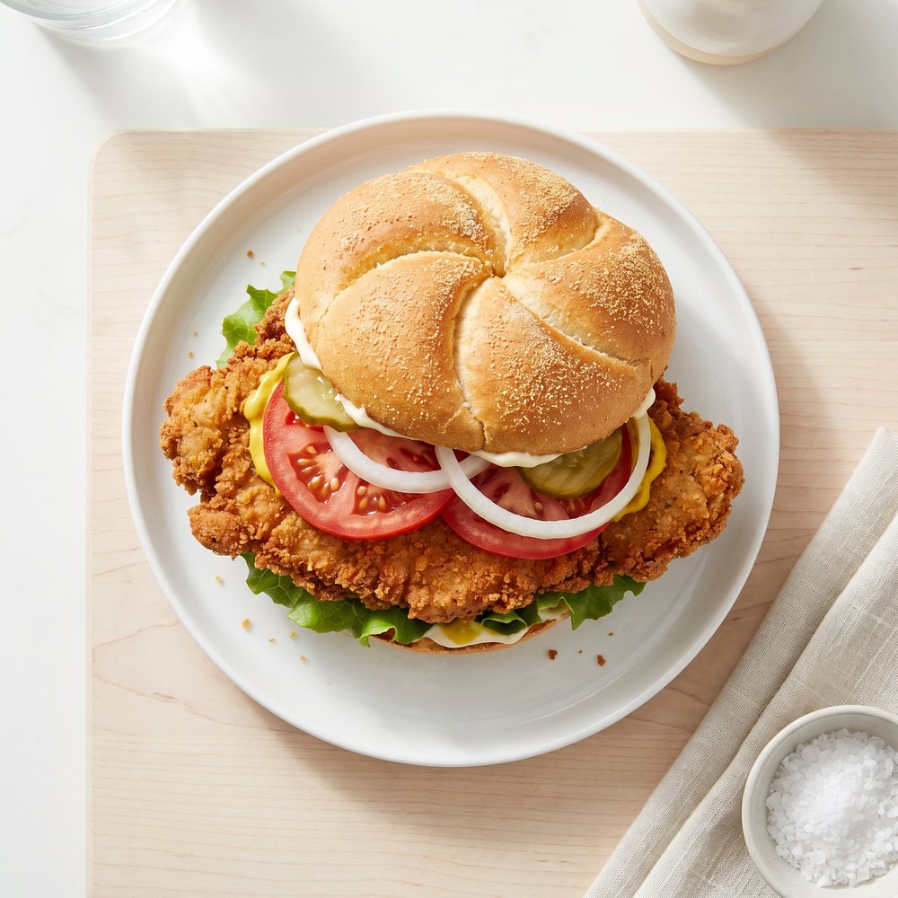 Traditional Indiana Breaded Tenderloin Sandwich