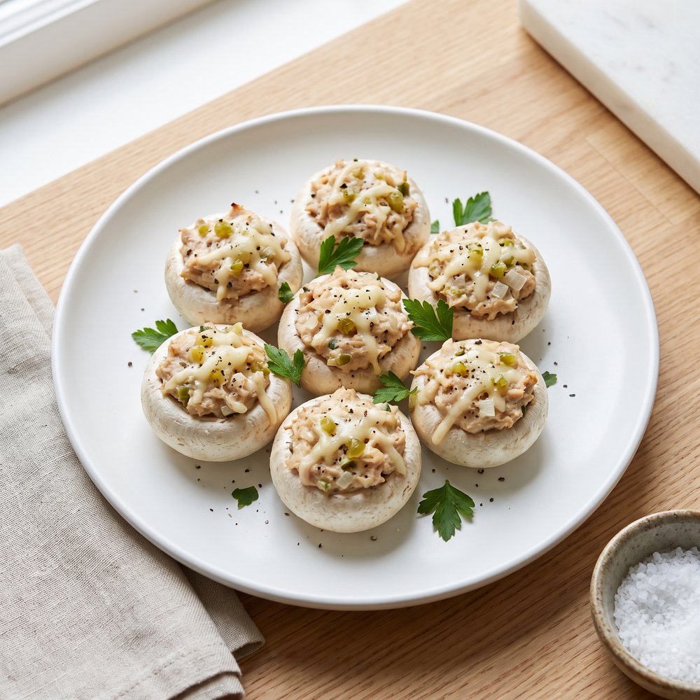 Tuna-Stuffed Mushrooms