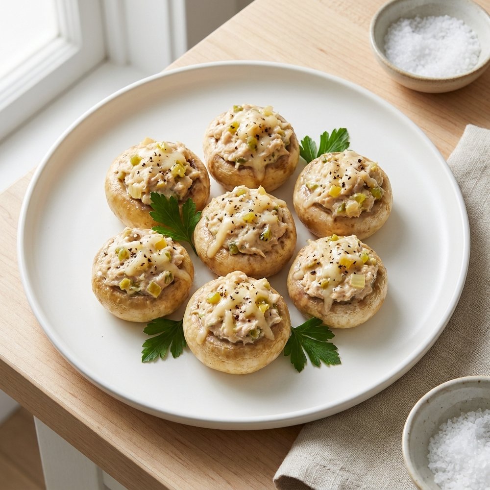 Tuna-Stuffed Mushrooms