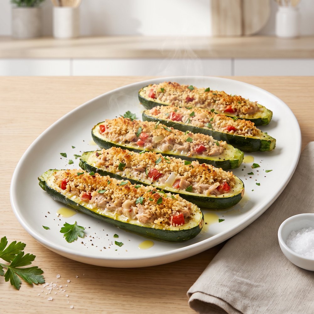 Tuna-Stuffed Zucchini