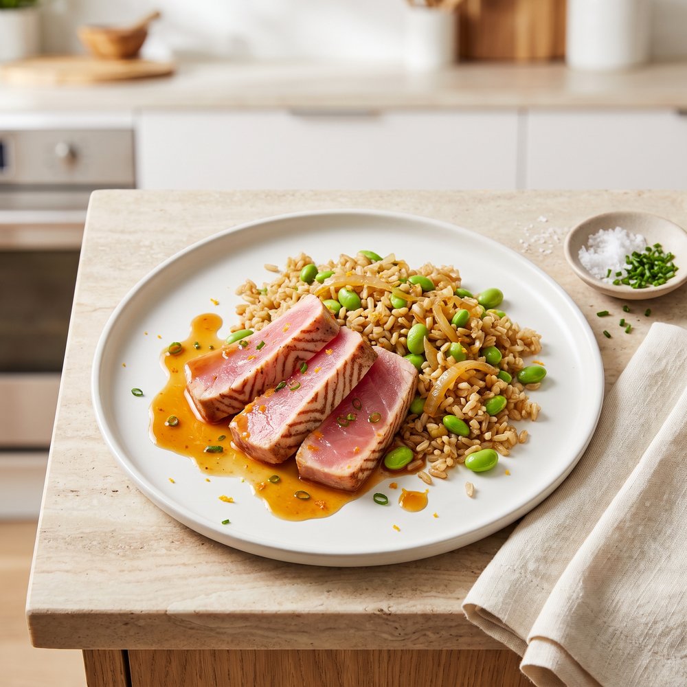 Tuna with Rice Pilaf