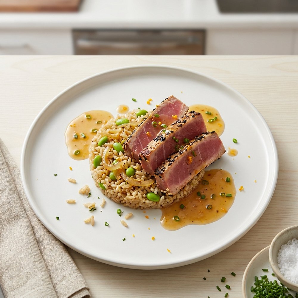 Tuna with Rice Pilaf