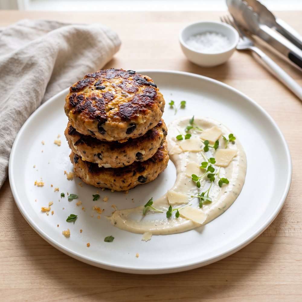 Turkey-Black Bean Parmesan Burgers