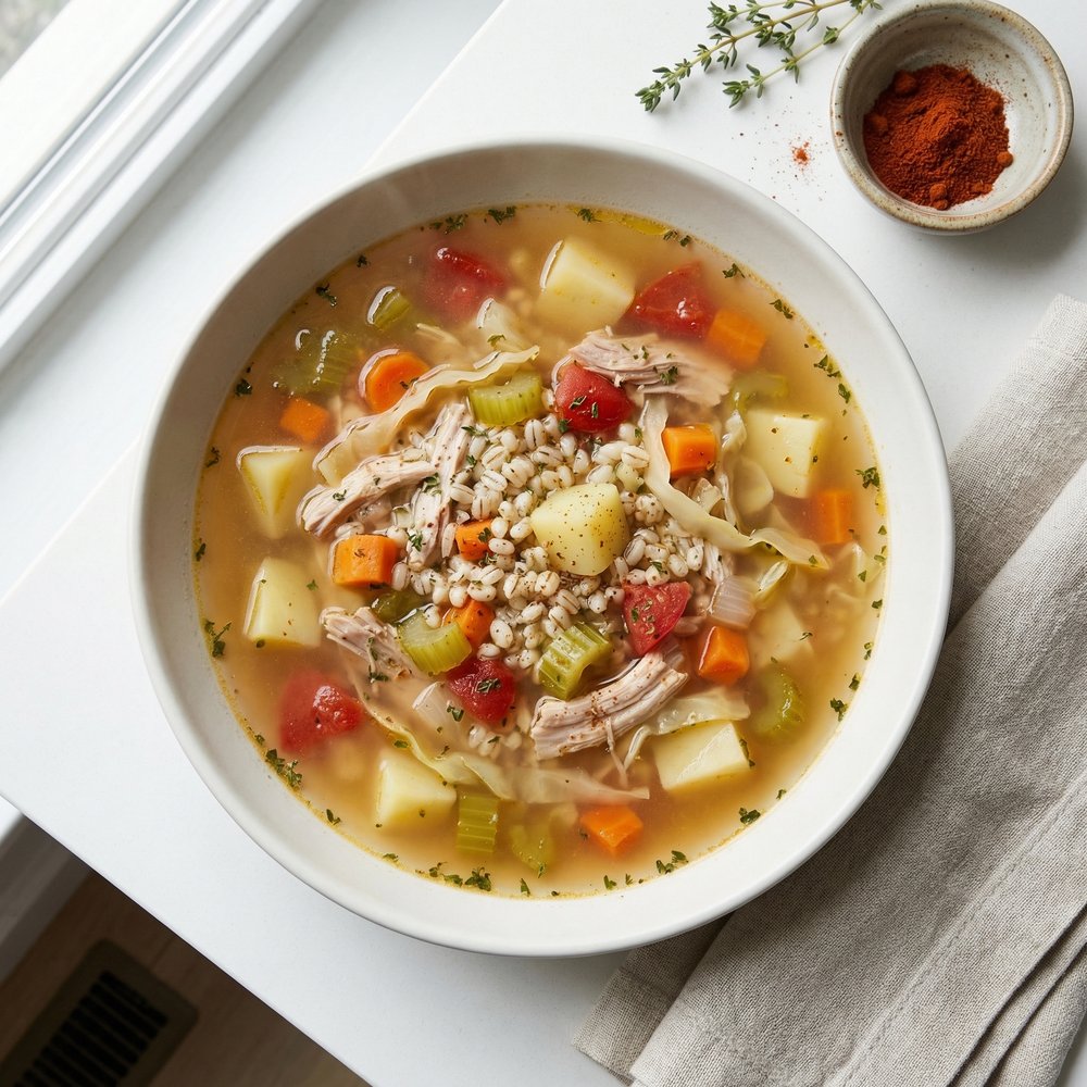 Hearty Turkey Bones Soup