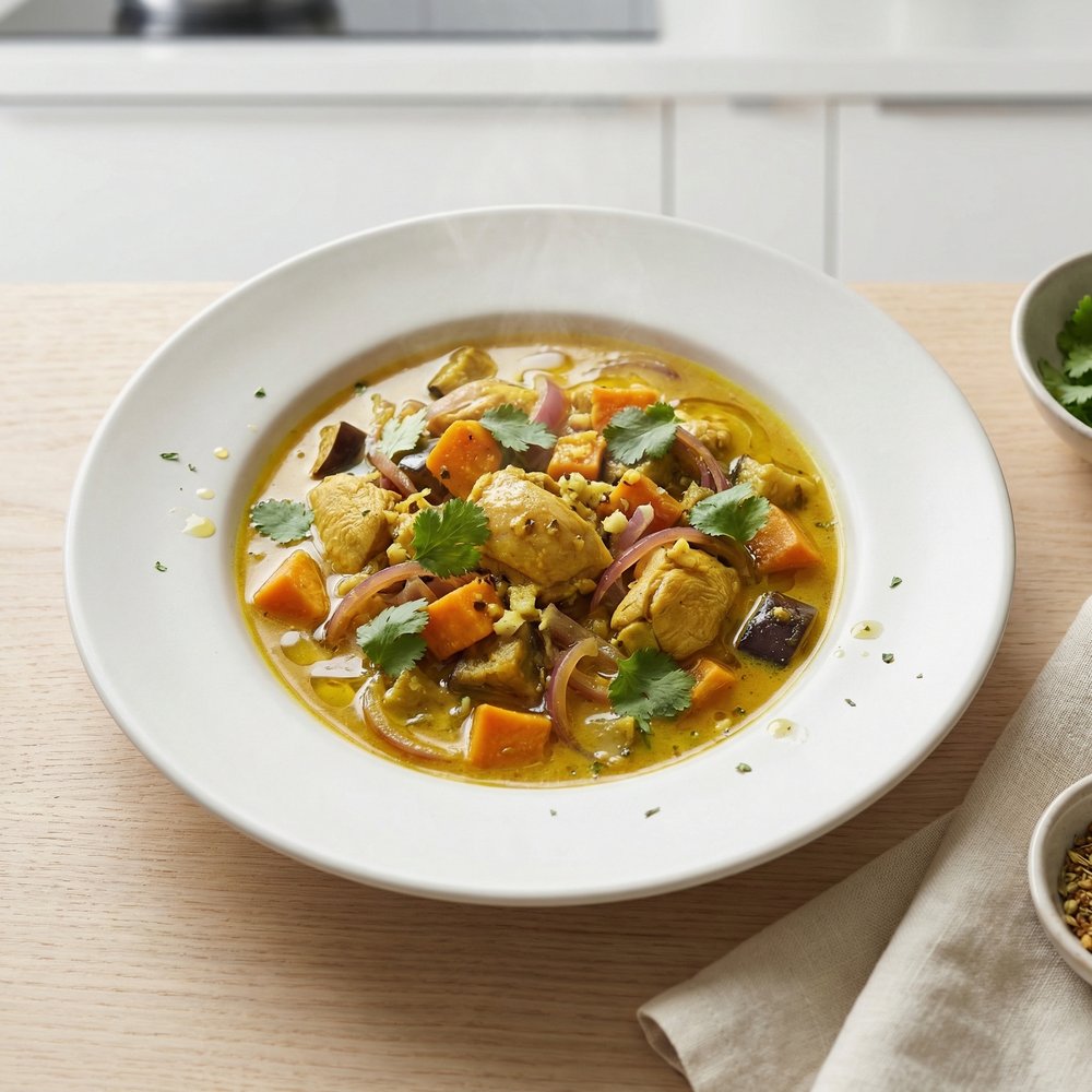 Golden Turmeric Chicken and Vegetable Stew