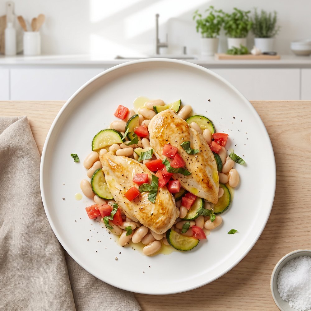 Tuscan Chicken with White Beans