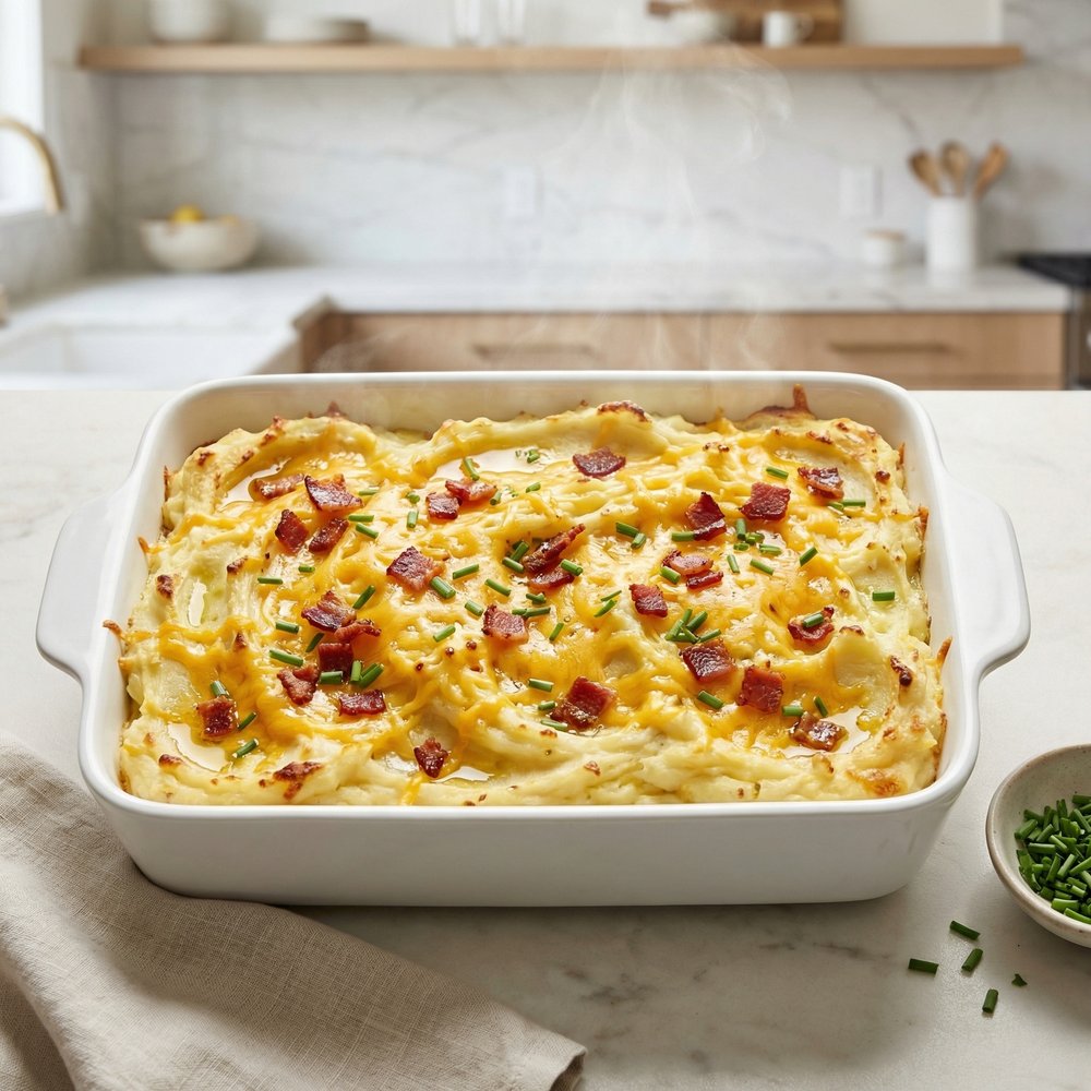 Amazing Twice-Baked Mashed Potato Casserole
