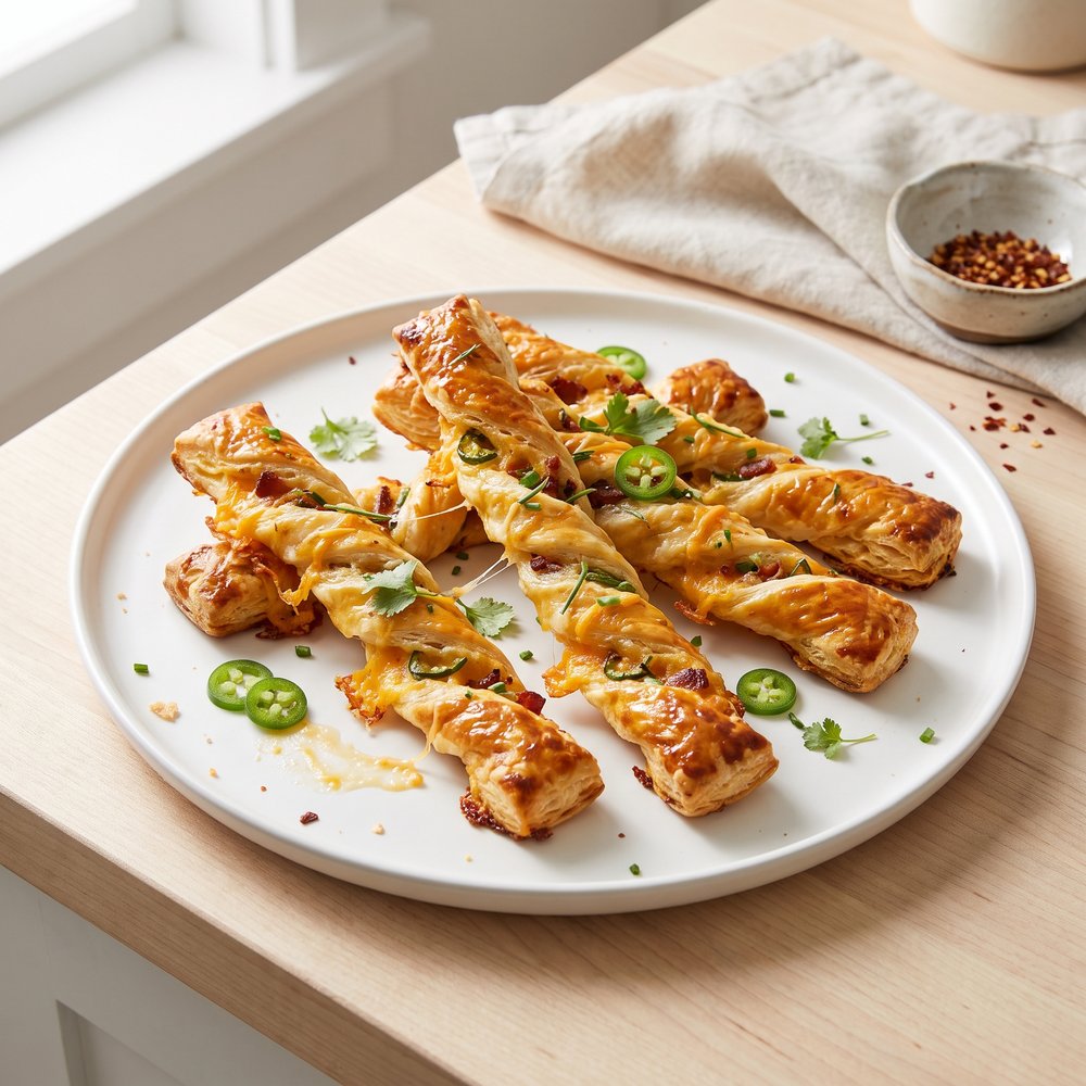 Twisted Jalapeño Popper Pastry Sticks