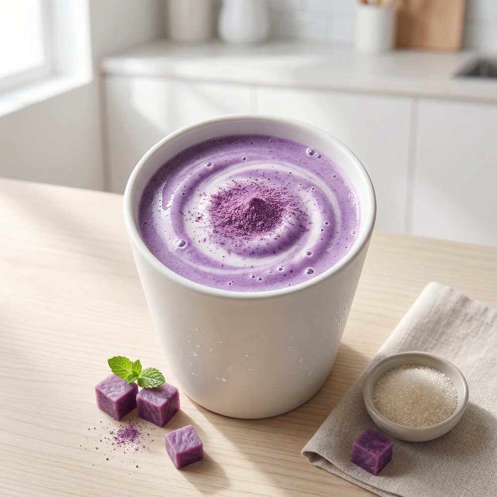 Purple Ube Ice Cream Milkshake