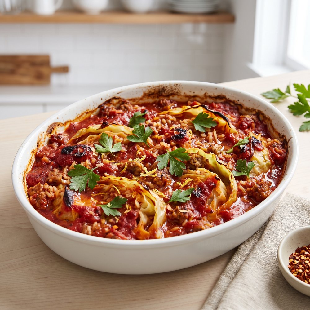Unstuffed Cabbage Roll Bake