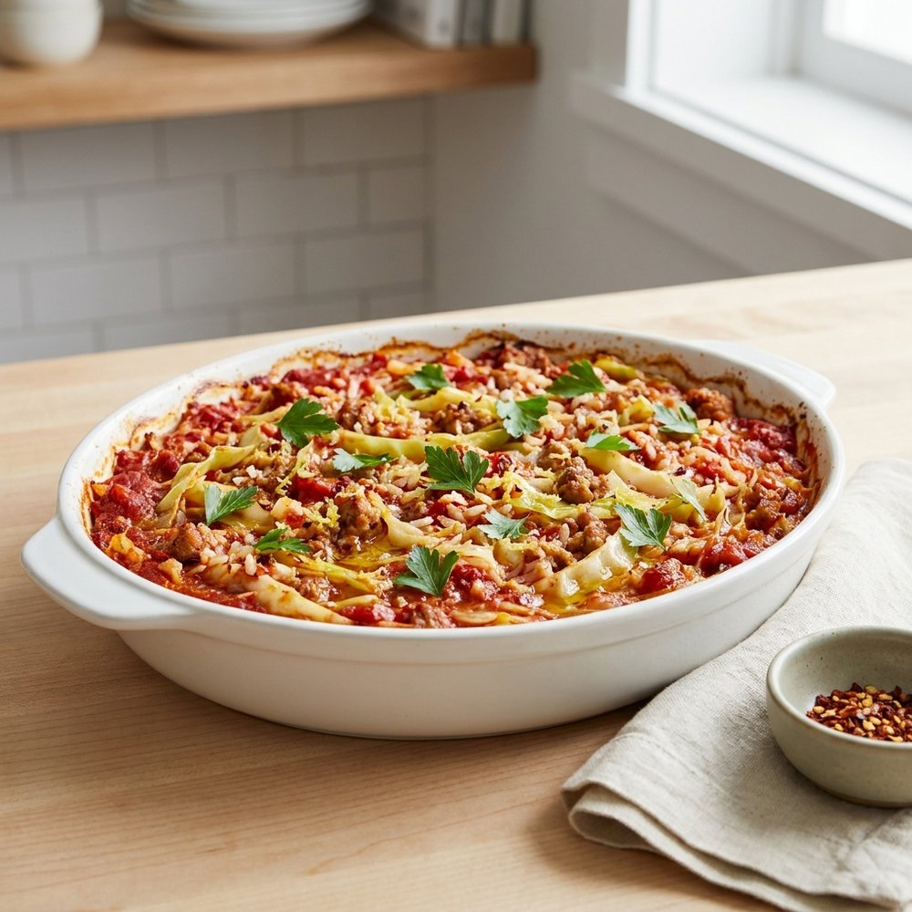 Unstuffed Cabbage Roll Bake