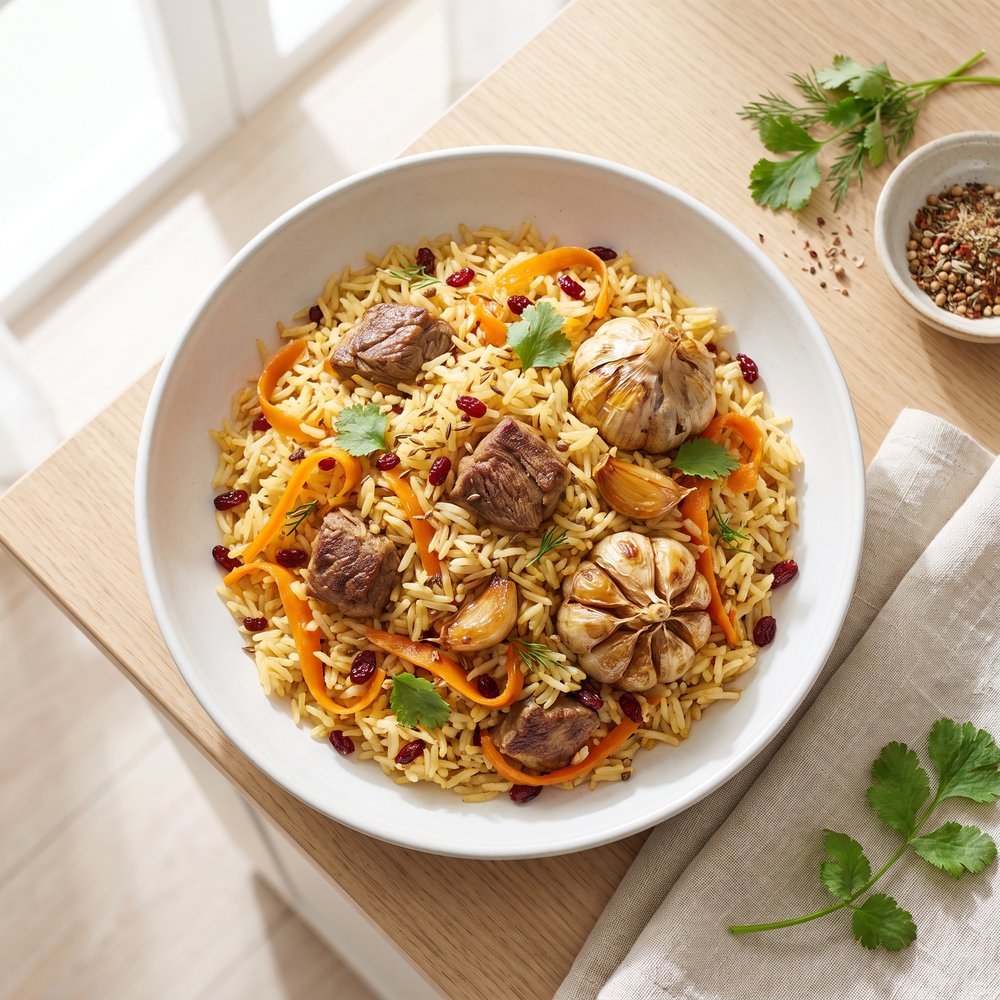 Uzbek Lamb and Rice Pilaf (Plov)
