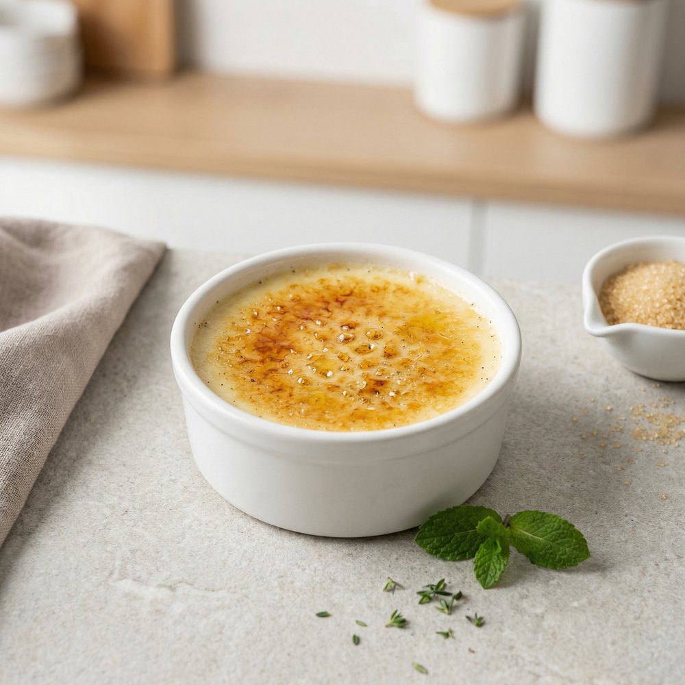 Classic Vanilla Crème Brûlée Custard