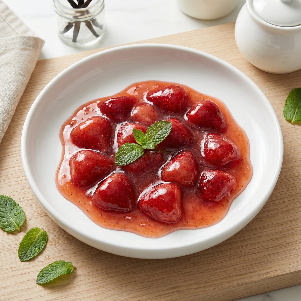 Quick Strawberry Shortcake Compote