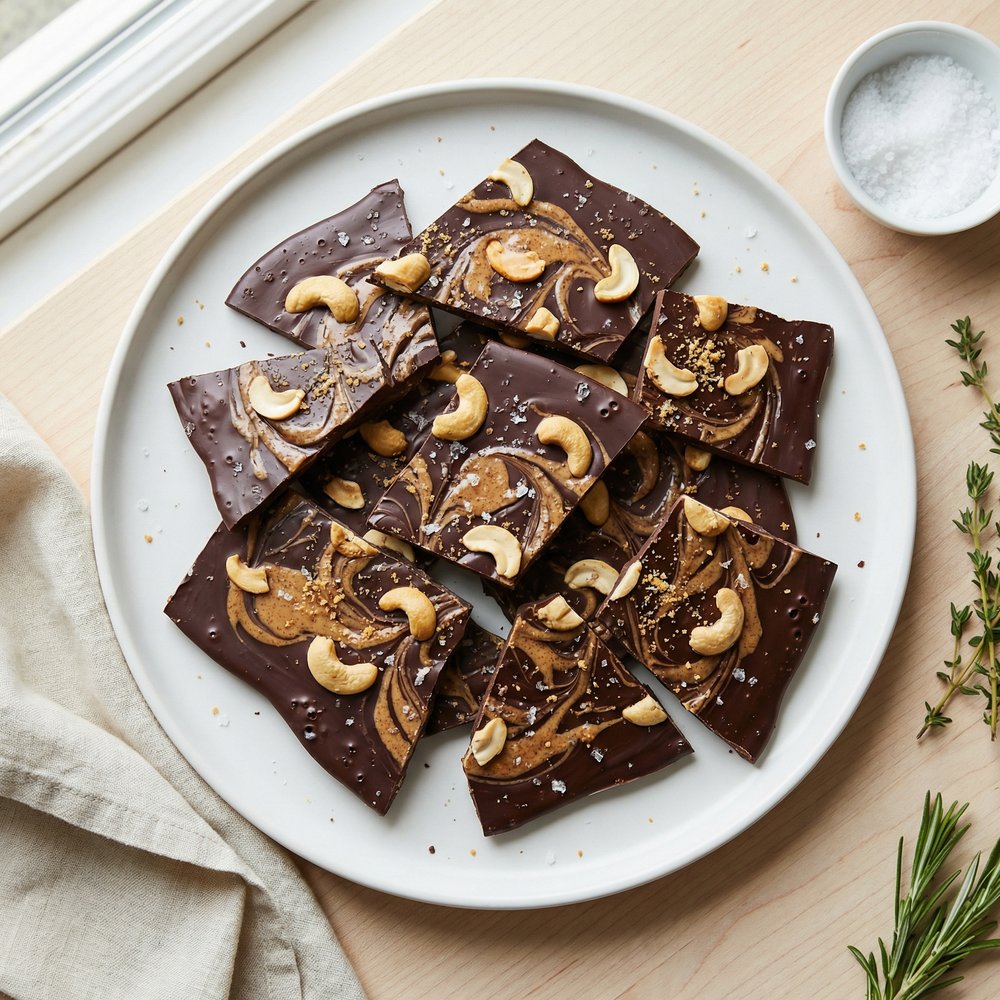 4-Ingredient Vegan Cashew Bark