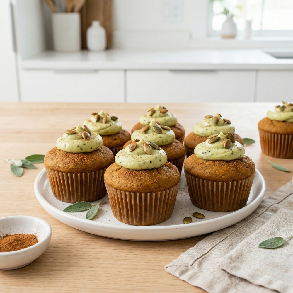 Vegan Pumpkin Spice Breakfast Cupcakes