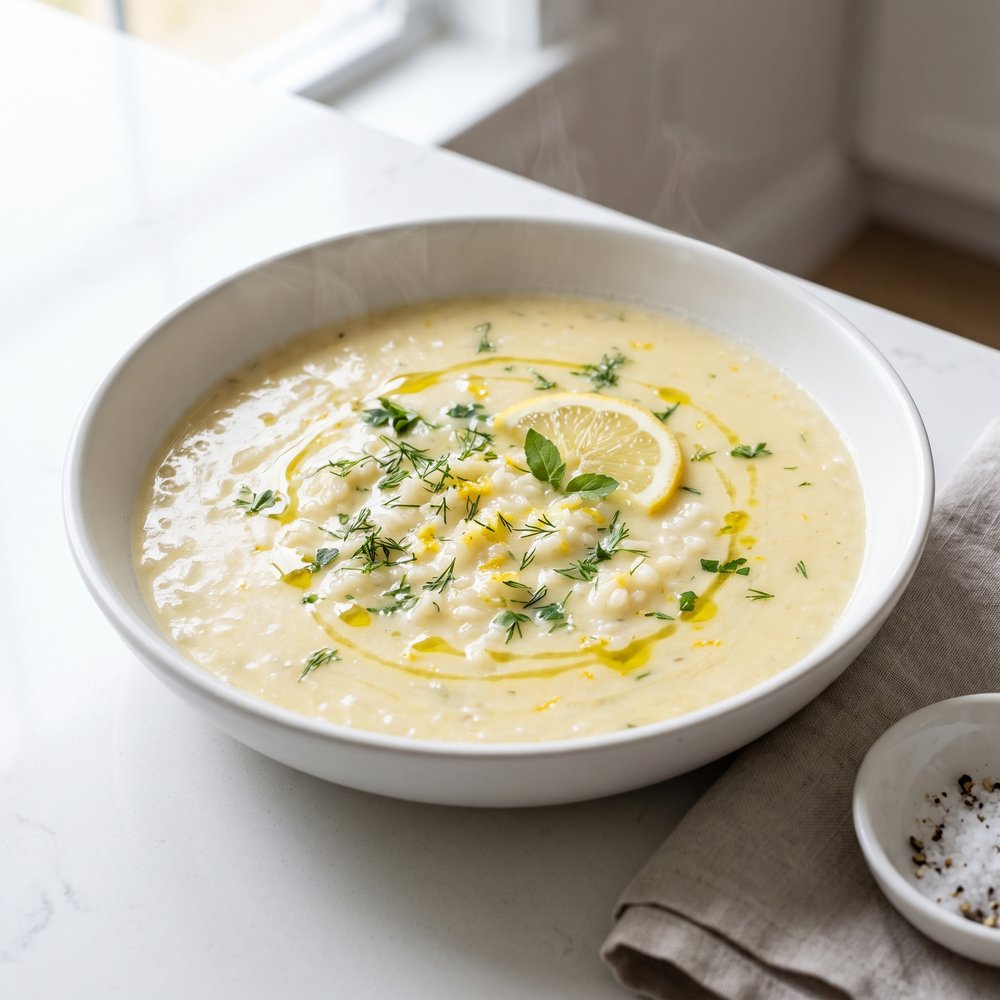 Vegetarian Lemon-Rice Soup