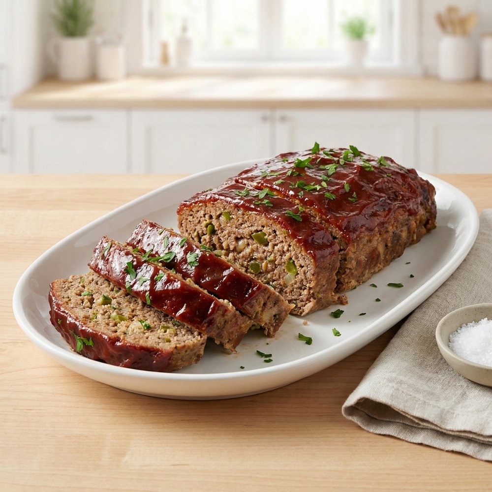 Veggie-Boosted Beef & Turkey Meatloaf