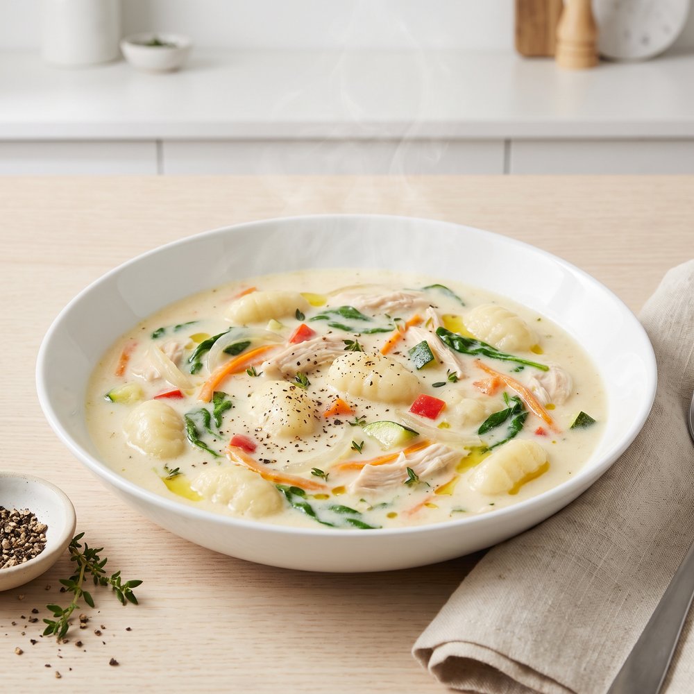 Velvety Chicken and Gnocchi Chowder