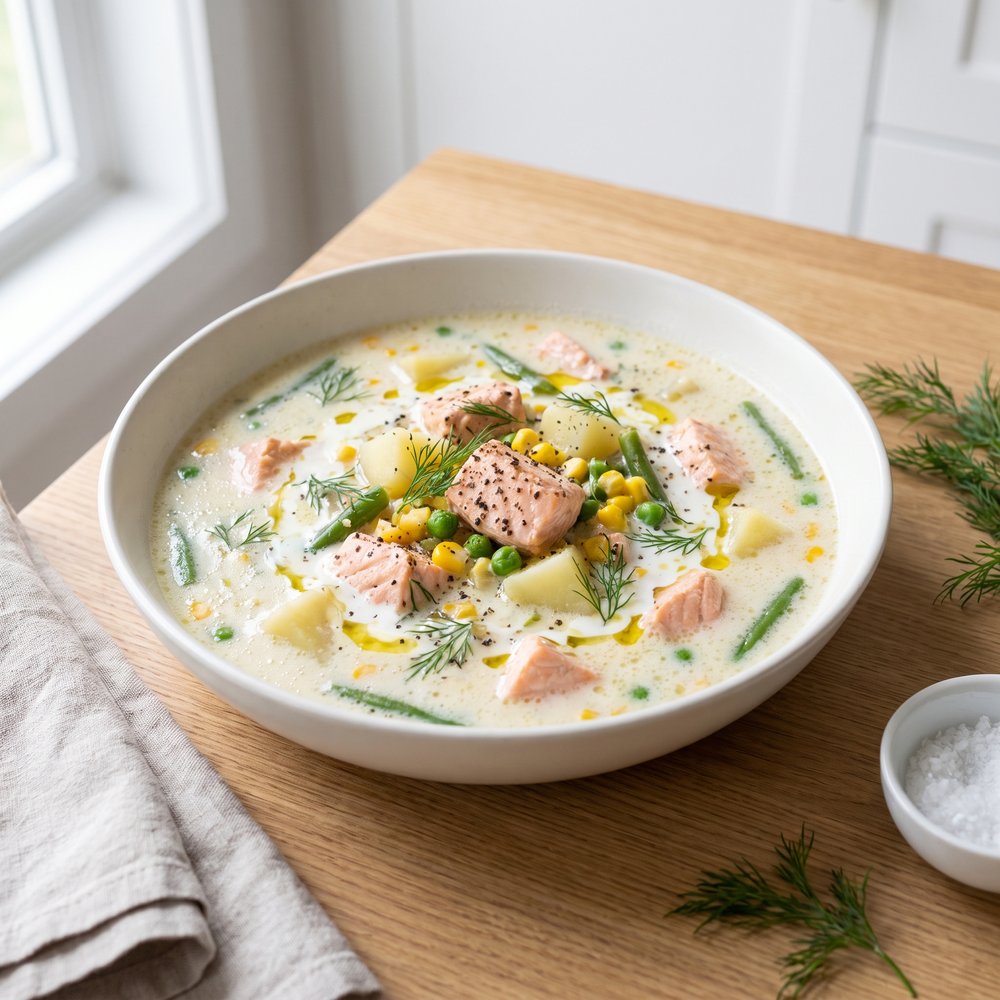Velvety Salmon Potato Chowder