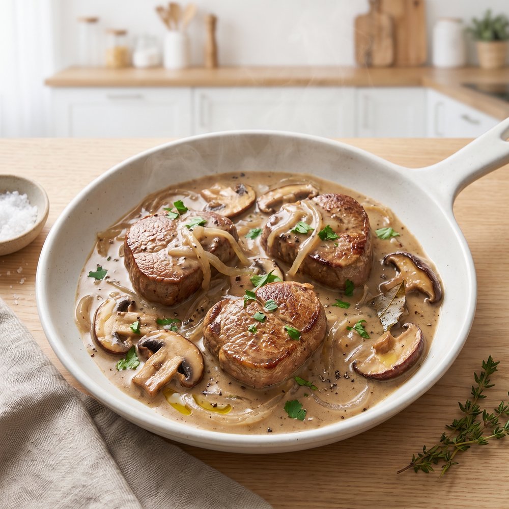 Venison Steak with Creamy Pan Gravy