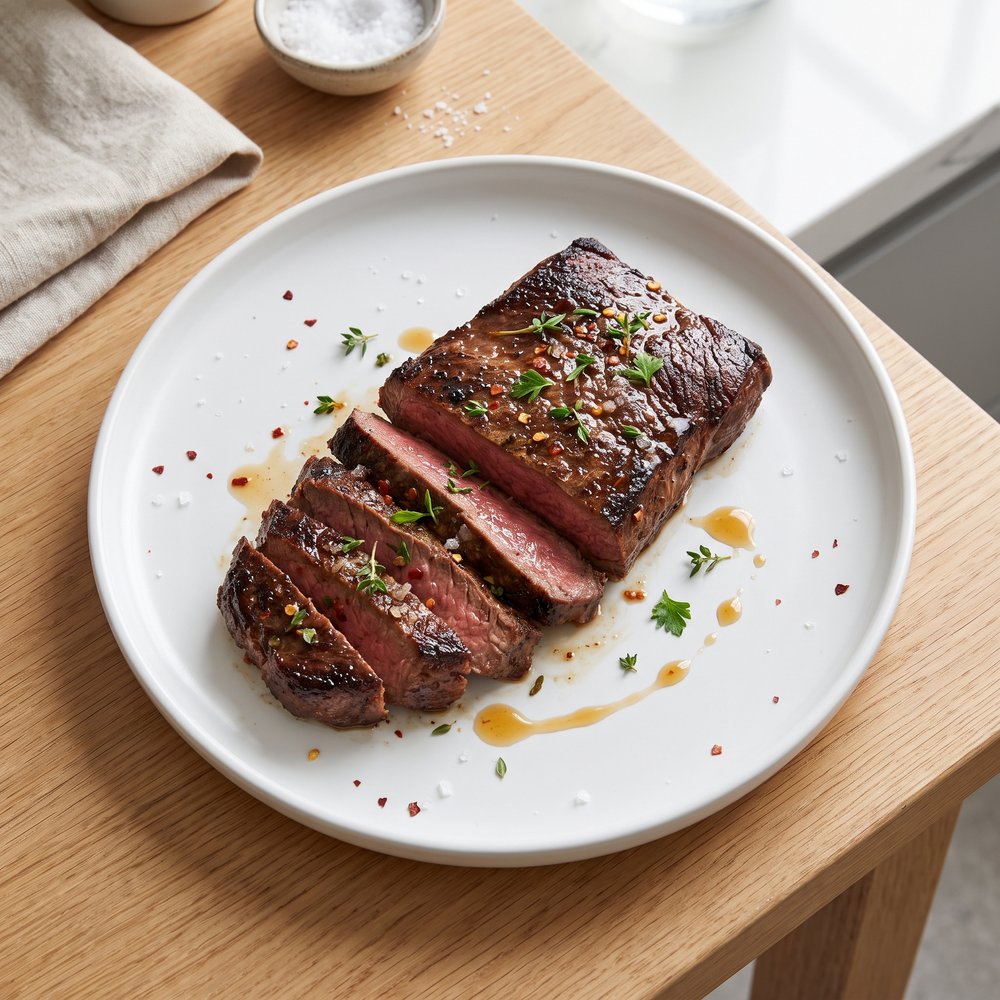 Vermouth-Marinated Flat Iron Steak