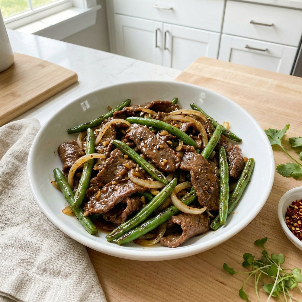 Thịt Bò Xào Đậu Que (Vietnamese Beef with Green Beans)