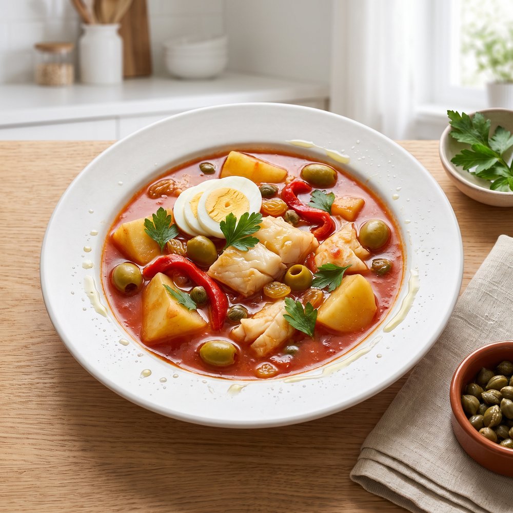 Vizcaina-Style Bacalao Cod Stew