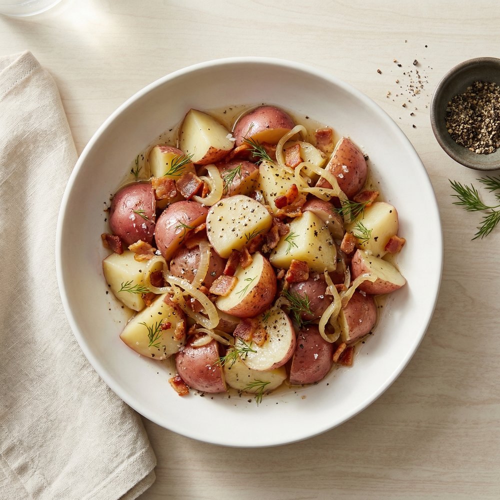 Authentic German Warm Potato Salad (No Mayo)