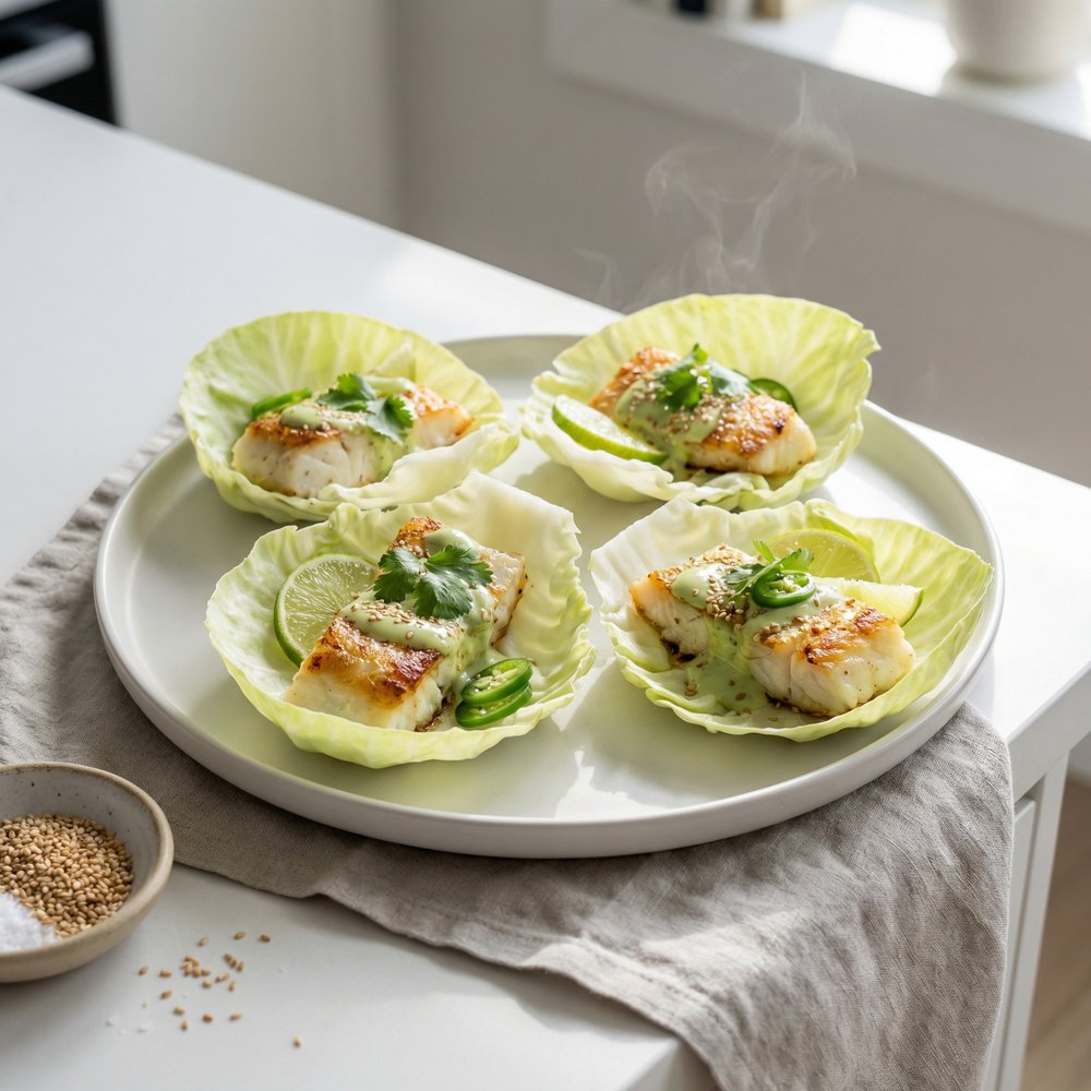 Cabbage-Wrapped Fish Tacos