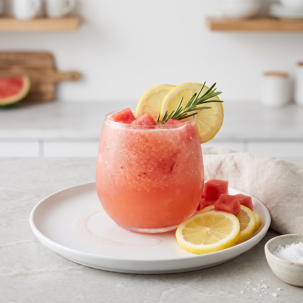 Watermelon Lemonade with Rosemary