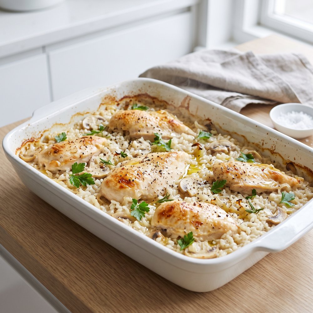 Weeknight Chicken and Rice Bake