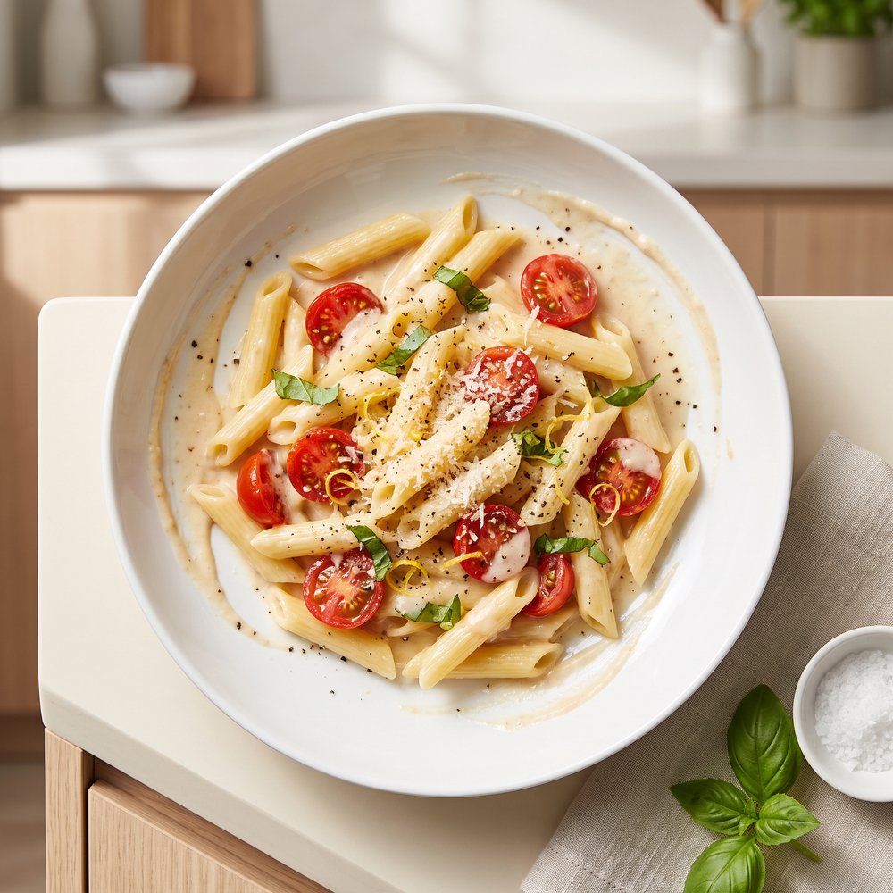White Bean and Tomato Pasta