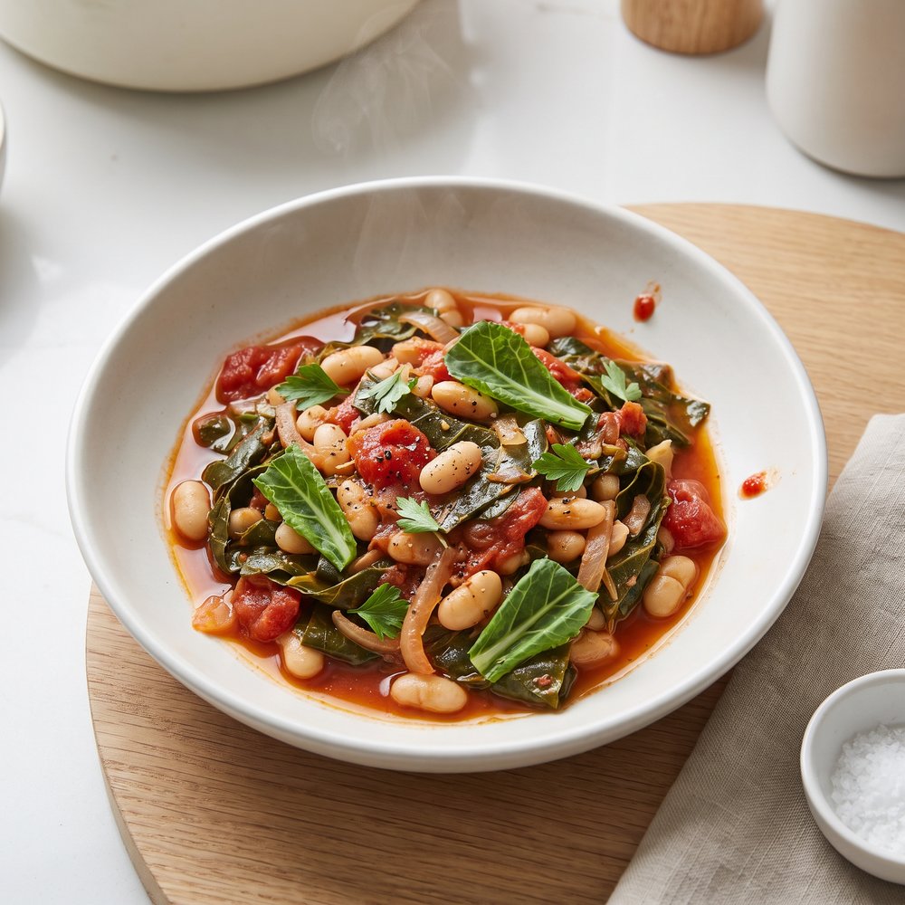 White Beans and Collard Greens Skillet