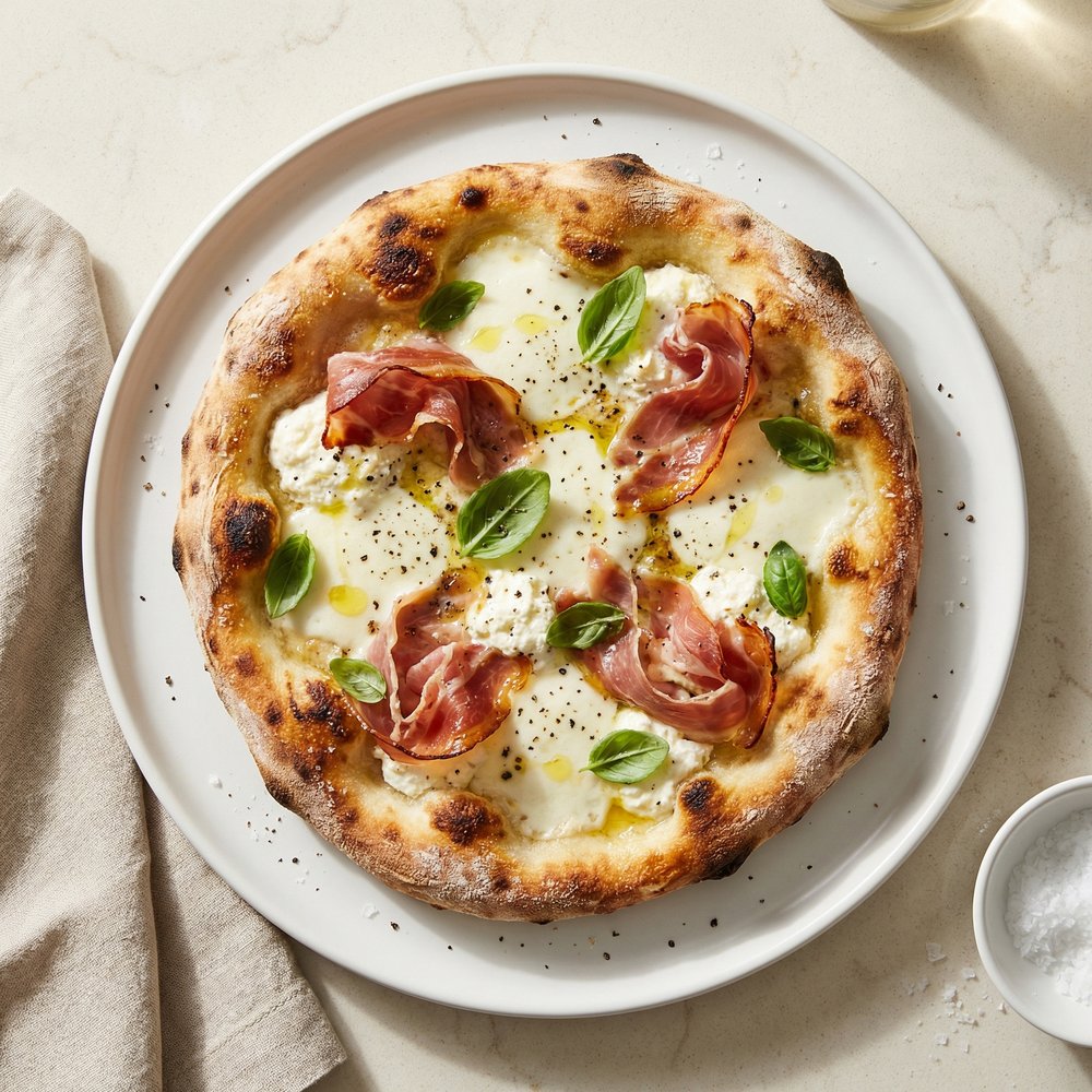 Pizza Bianca with Prosciutto