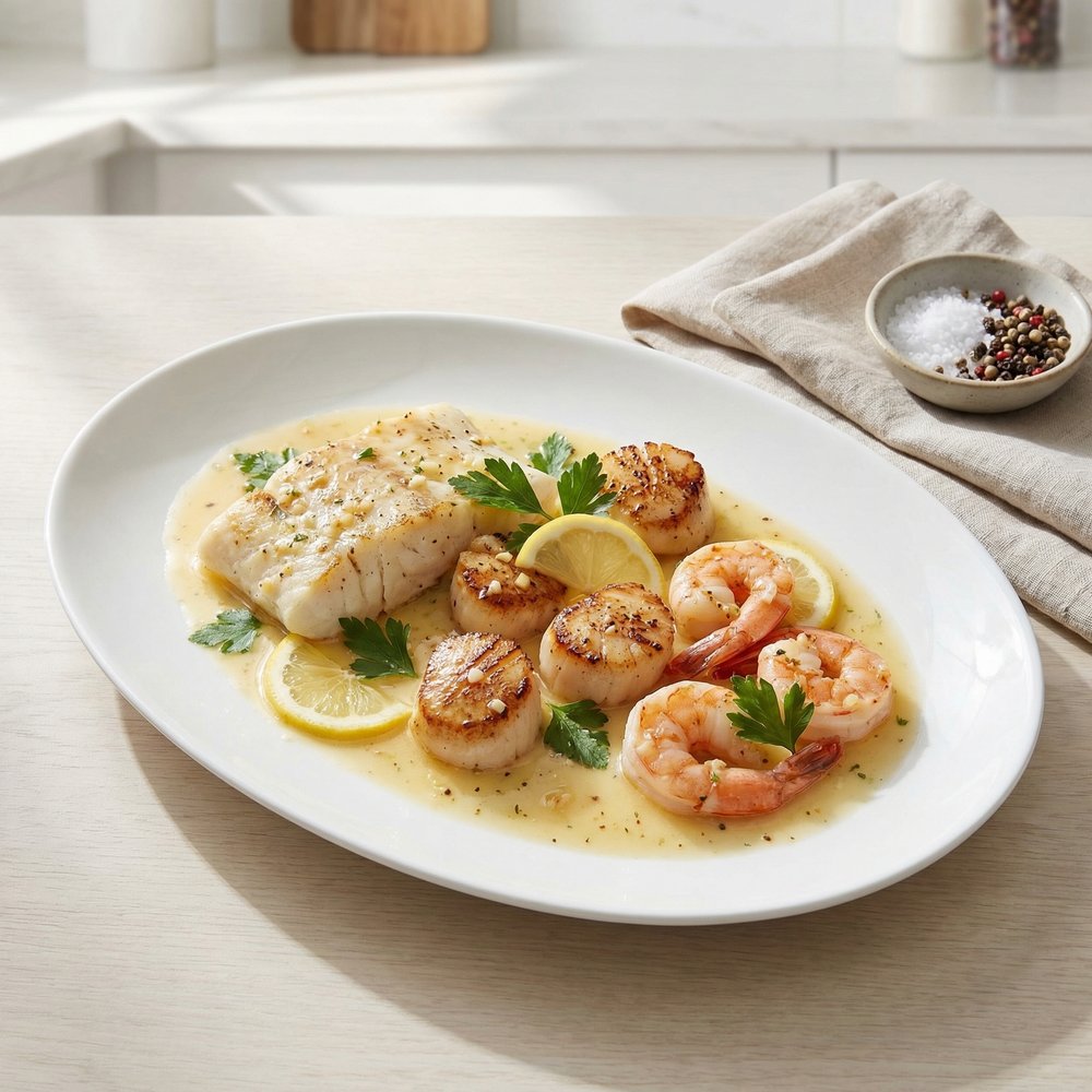 Baked Seafood Medley for Two