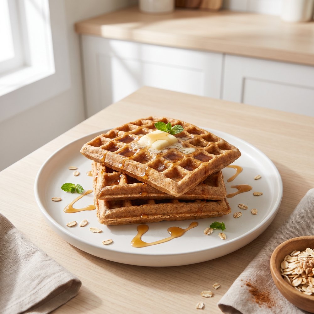 Whole-Grain Oatmeal Waffles