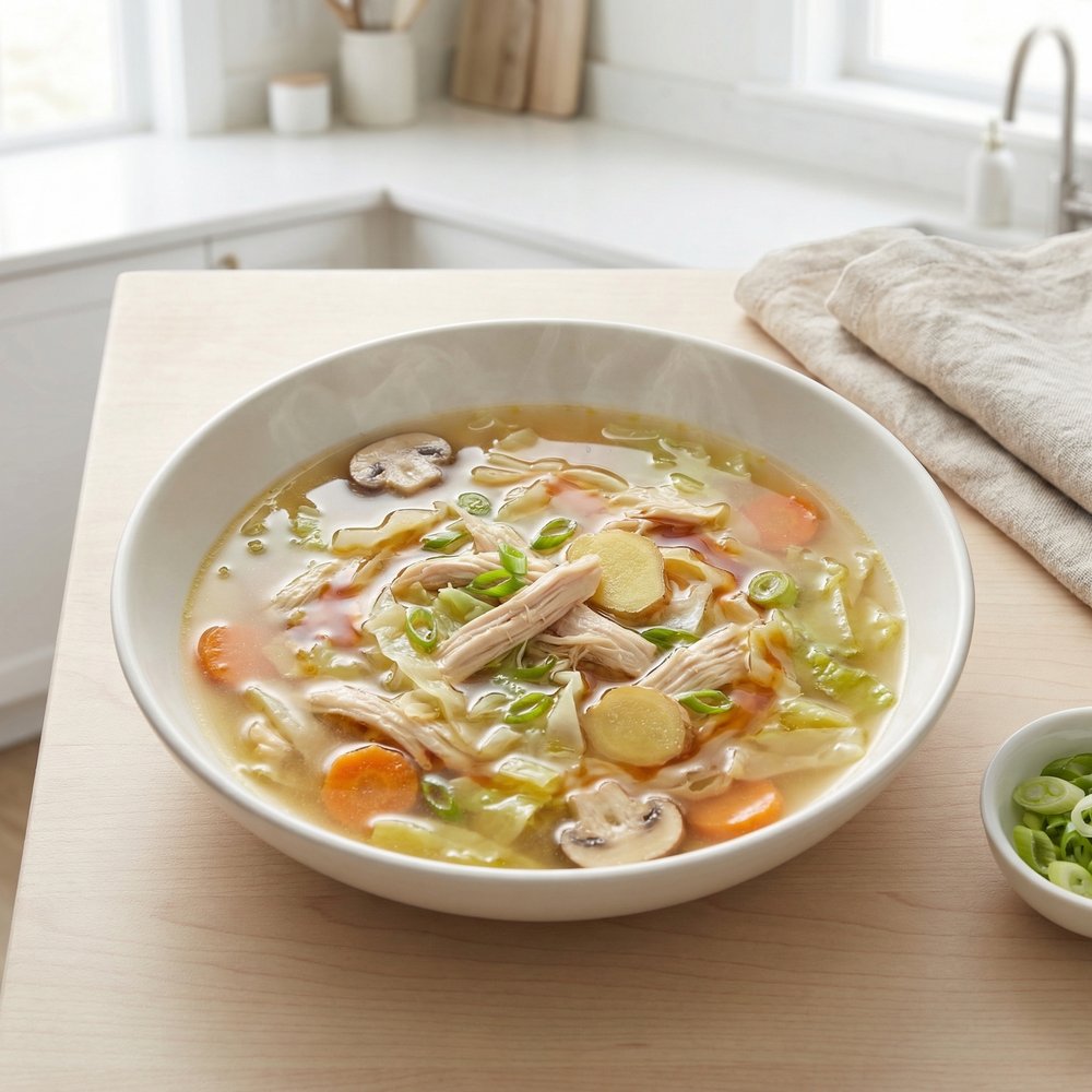 Chicken Soup Made Without Added Water