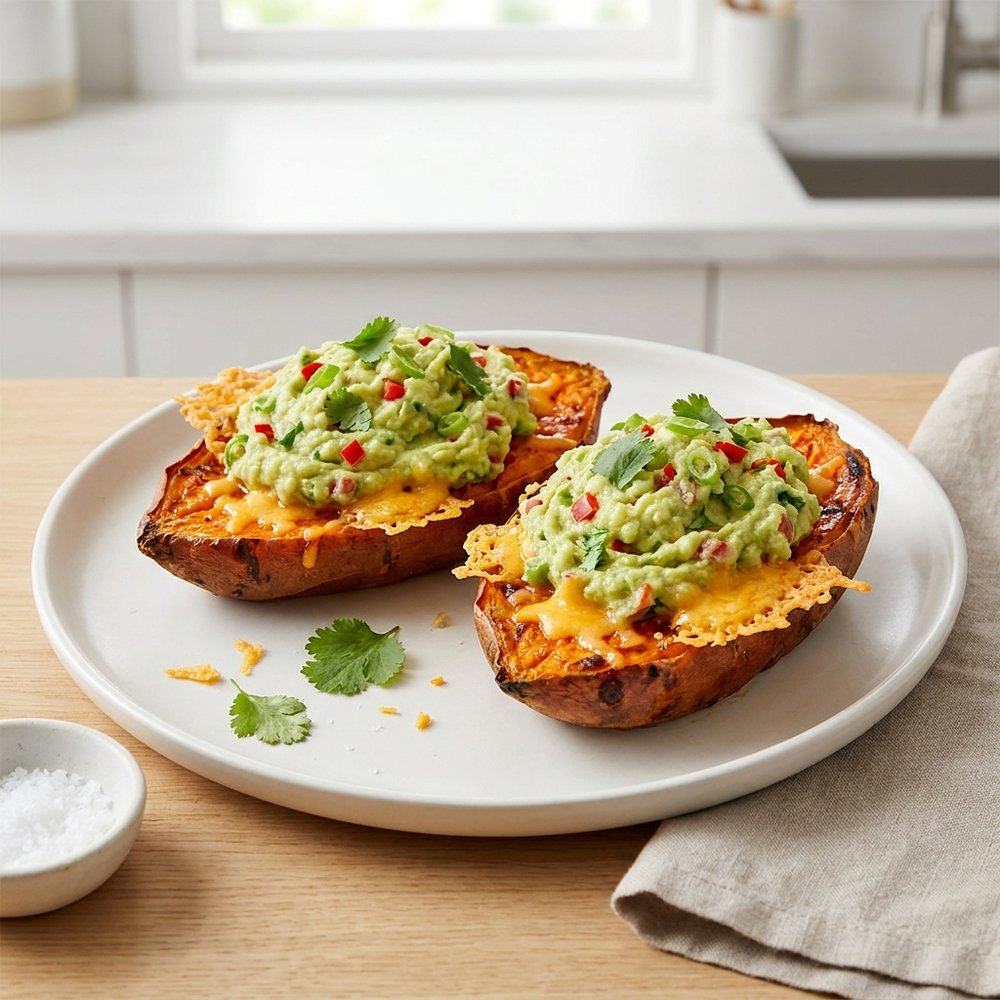 Yams Filled with Creamy Avocado